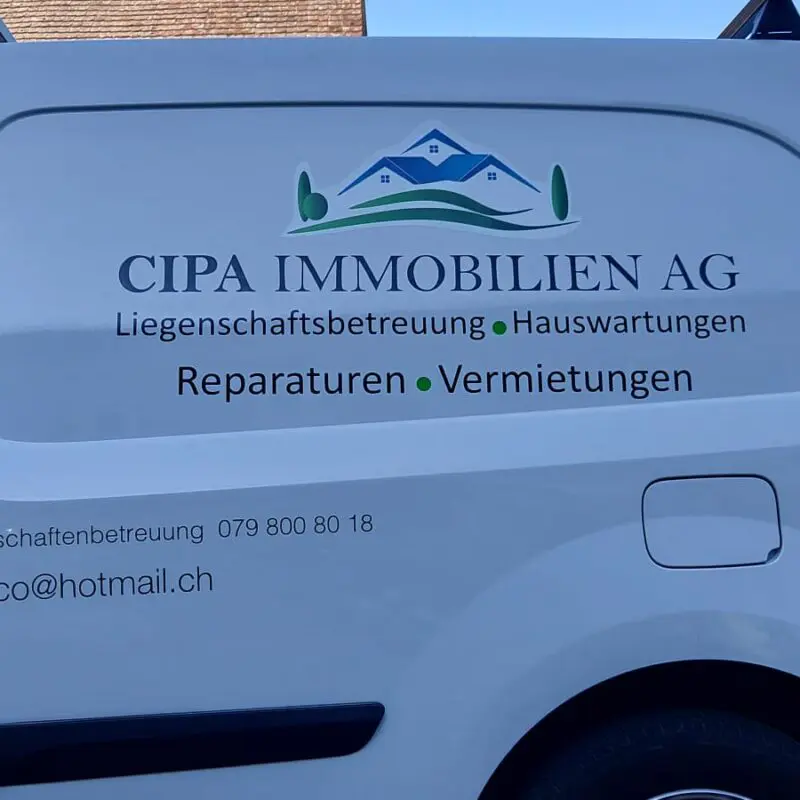 Auto- & FahrzeugbeschriftungLogo und Adresse